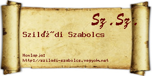 Sziládi Szabolcs névjegykártya