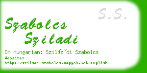 szabolcs sziladi business card